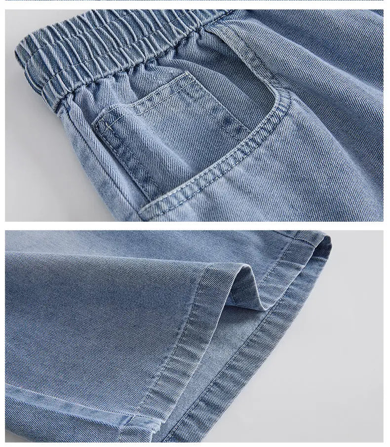 Men's Denim Shirt Summer Fashion Breathable Cotton Blend Short Sleeve Shirt Street Trendy Daily Outing Comfortable Jean Shirt