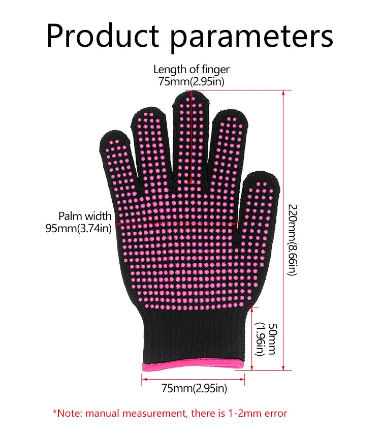Heat-insulating Anti Slip Gloves Double-sided Bead Gloves Hairdressing Tools Curling Irons Straighteners Anti Scalding