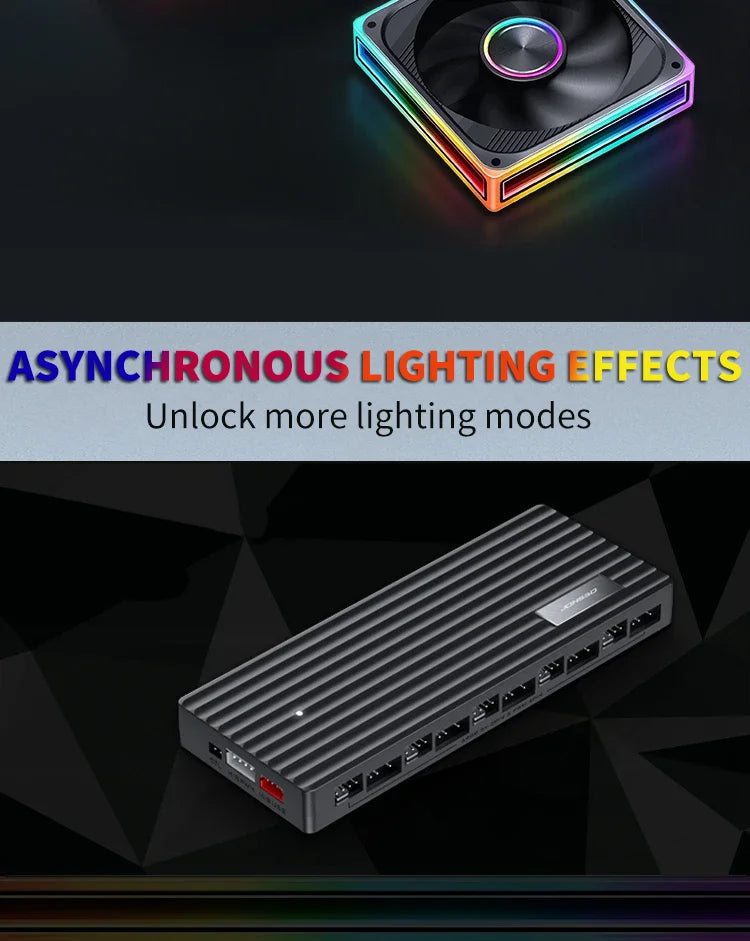 JONSBO ZE-120/240/360 120mm ARGB Case Fan, Infinity Mirror RGB, PWM Fan, MB Sync, Aluminum CD Pattern Hub Badge