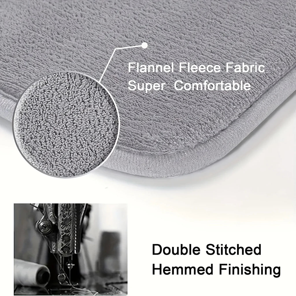 Thickened solid color bathroom mat absorbent toilet floor mat entrance home non-slip foot mat kitchen door mat