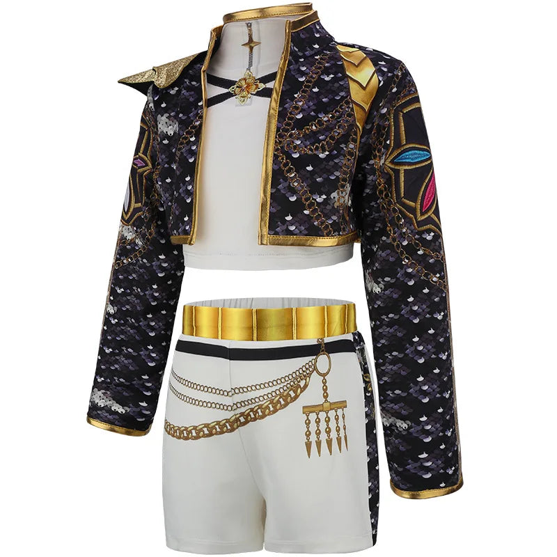 New Movie Role-playing Costume Suits Kids Girls Cartoon Cosplay Sets Children Fashion Stage Performance Clothing Outfits 4-12Y