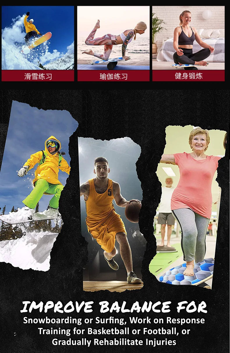 Magnetic multifunctional balance board fitness balance board skiing training aid