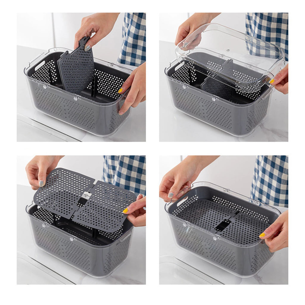 22 in 1 Multifunctional Vegetable Chopper Manual Chopper with Container Food Chopper Cutter for Onion Garlic Carrot Potato With