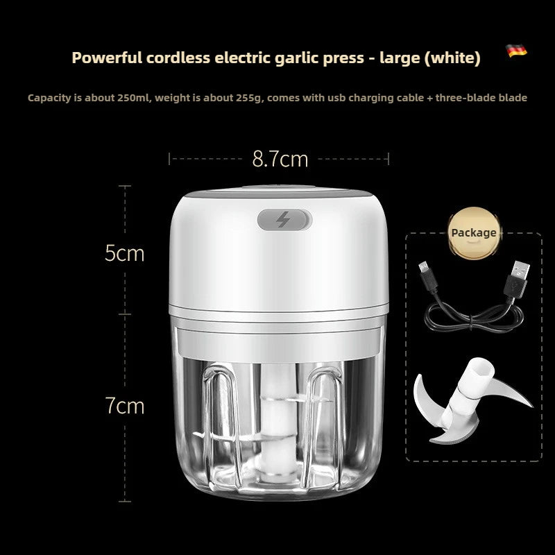 Electric Mini Garlic Chopper 100/250ML USB Vegetable Onion Chopper baby food processor Portable Small Food Processor