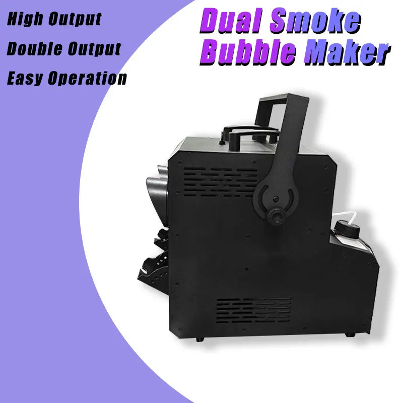 LED DMX512 Remote Control Electric 2000W Fog & Bubble Machine Double Wheel Smoke Bar KTV Hole Performance Special Effects Blower