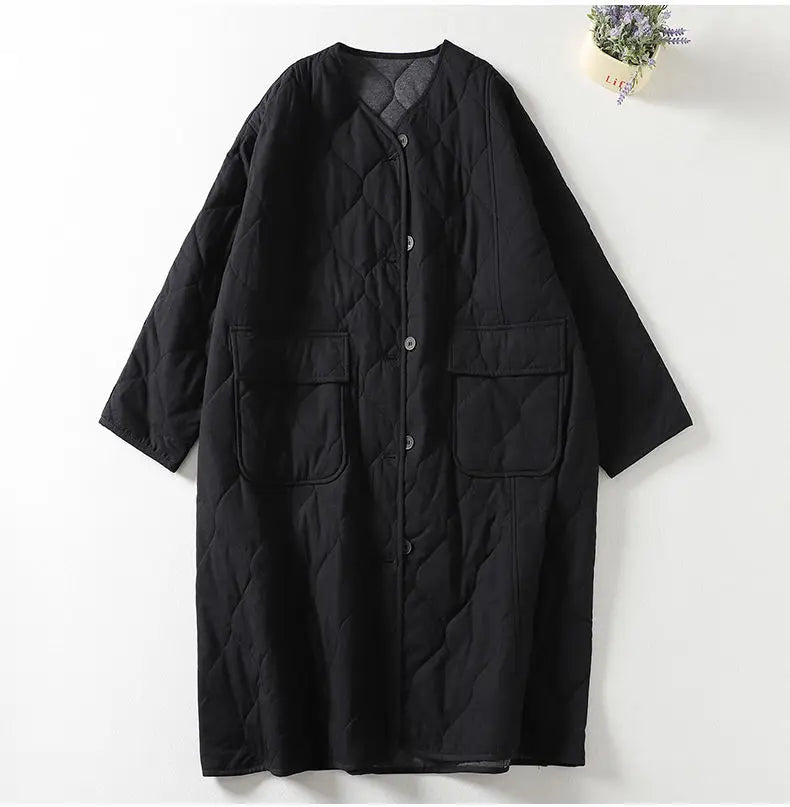 Lightweight Down cotton Jacket For women's clothing Autumn Winter 2026 New Casual Loose Thick Warm Coats Female Long Overcoat