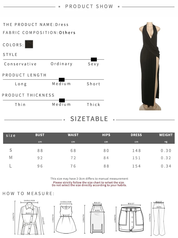 Cutenew Party Simple Women Maxi Dresses Solid Trend Halter Cross Swinging Neck Backless V-neck High Split Bodycon Mujer Vestidos