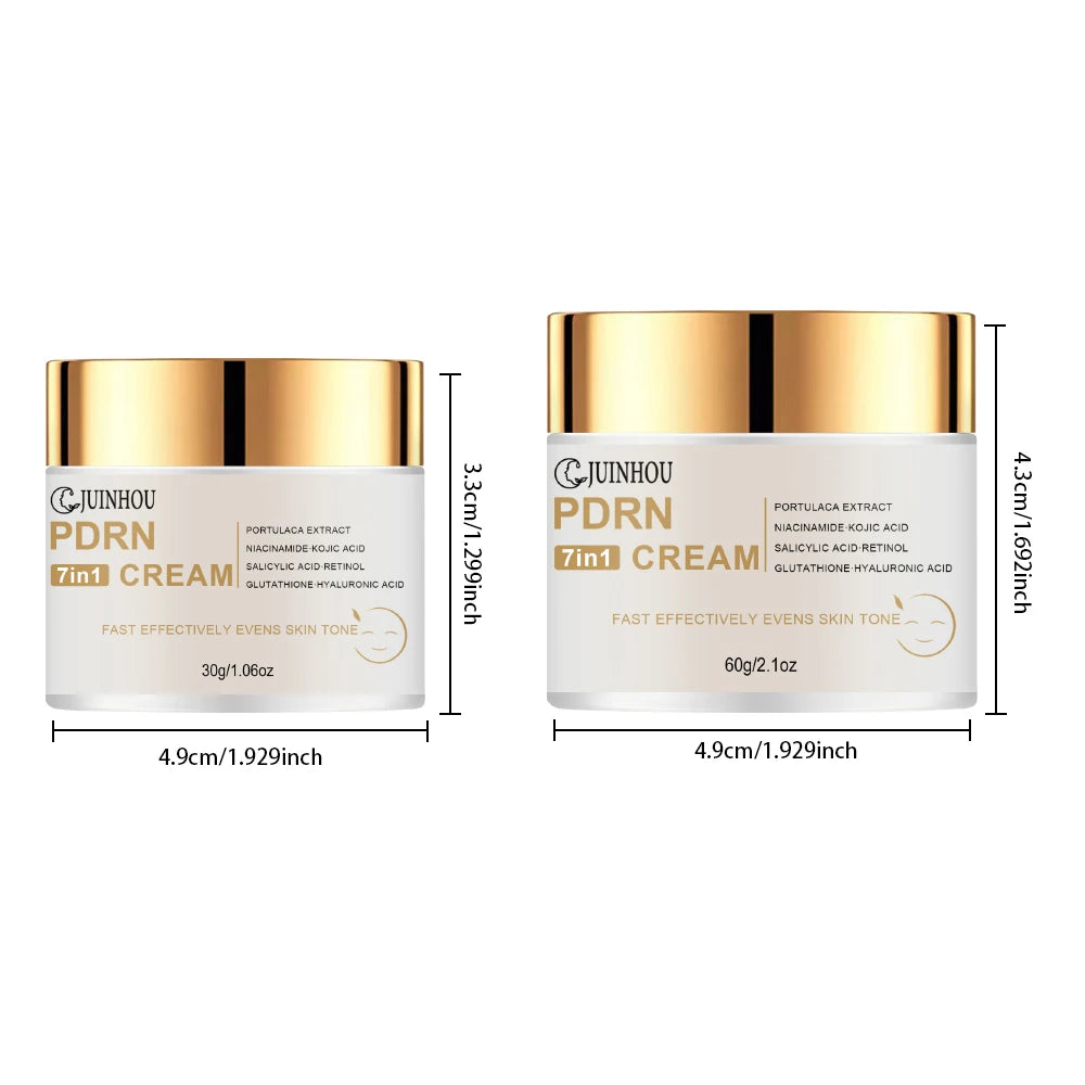 JUINHOU 7in1 Face Cream With PDRN Glutathione Hyaluronic Acid Multi‑Ingredient Moisturizer Smooth Rough Skin Dull Skin Daily Car