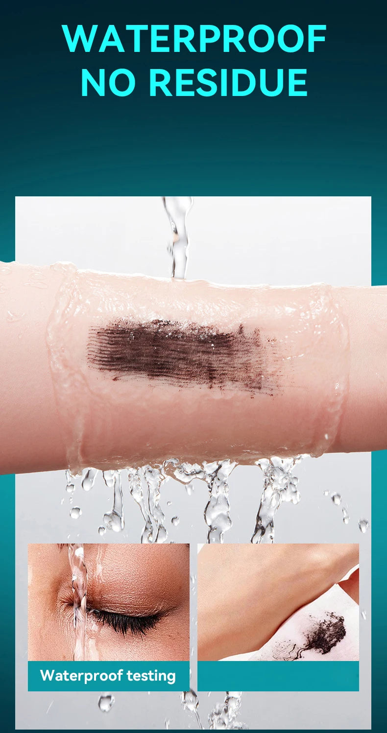Mascara, Waterproof and Sweat Proof, Fast Drying and Anti Smudge, Long-Lasting Makeup, Create Thick & Natural Eye Makeup