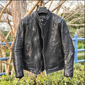YR!Best.Heavy Thick Cowhide Motor Jacket.Mens Vintage Style Tanned Leather Coat.1.5mm Leather Rider Jacket.Slim Fit