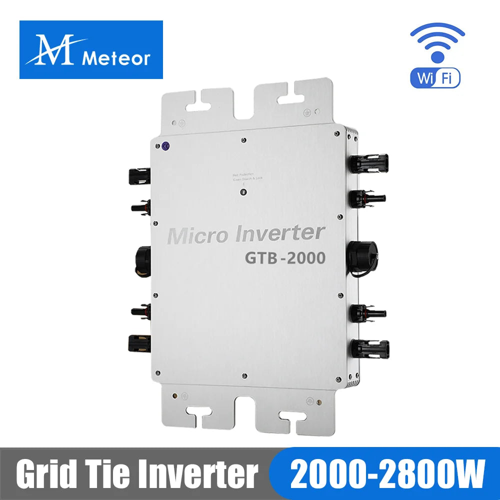 2000W 2400W 2800W Micro Inverter 110V or 220V 230V MPPT On Grid Solar System for Home Appliance Camping Waterproof IP65
