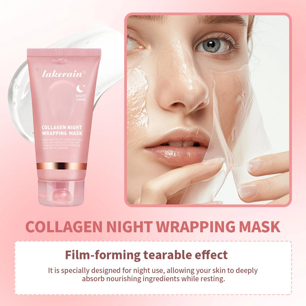 Christmas Skincare Set PDRN Pink Peptide Serum Collagen Night Wrapping Mask Hydrating Repairing Brightening Moisturizing Kit