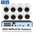 ASECAM 4K Security CCTV Camera System Kit 8MP Face Detect Audio NVR POE AI Outdoor Home Video Surveillance Camera Xmeye