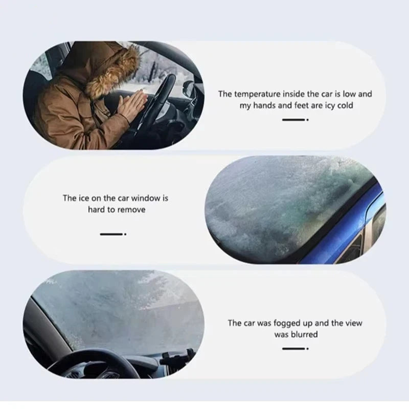 Electric Car Heater Air Cooler Fan 12V Portable Demister Defroster Heating Fan 200W Dryer Windshield Defogging Accessroie