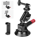 NEEWER 3" Suction Cup Camera Mount Bracket with Ball Head Magic Arm Quick Release Car Mount For iPhone DJI Insta360 CA104