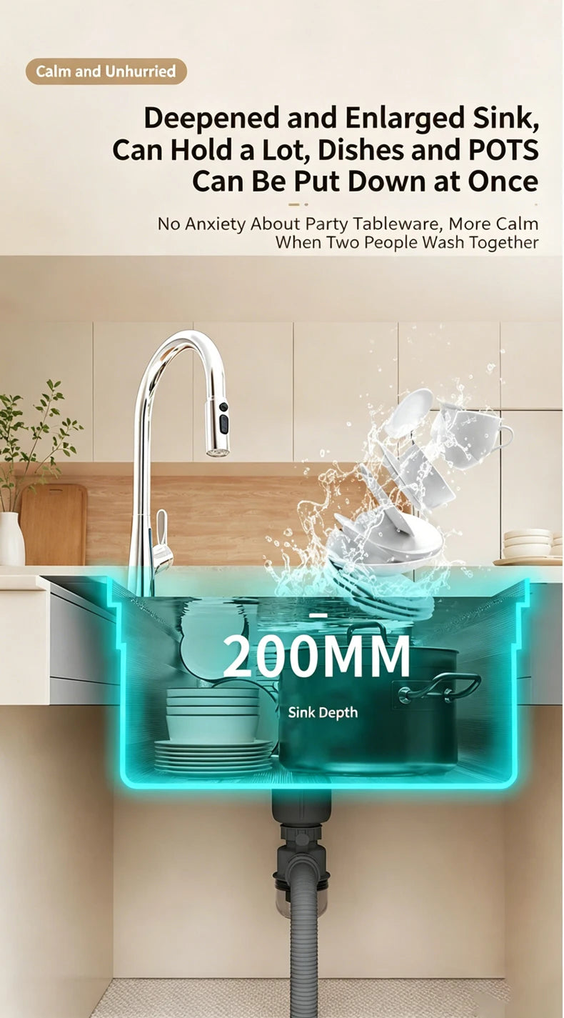 316L Stainless Steel Kitchen Sink Undermount Sinks Antiscratch Rice Granule Embossing Large Single Slot Dish Wash Basin