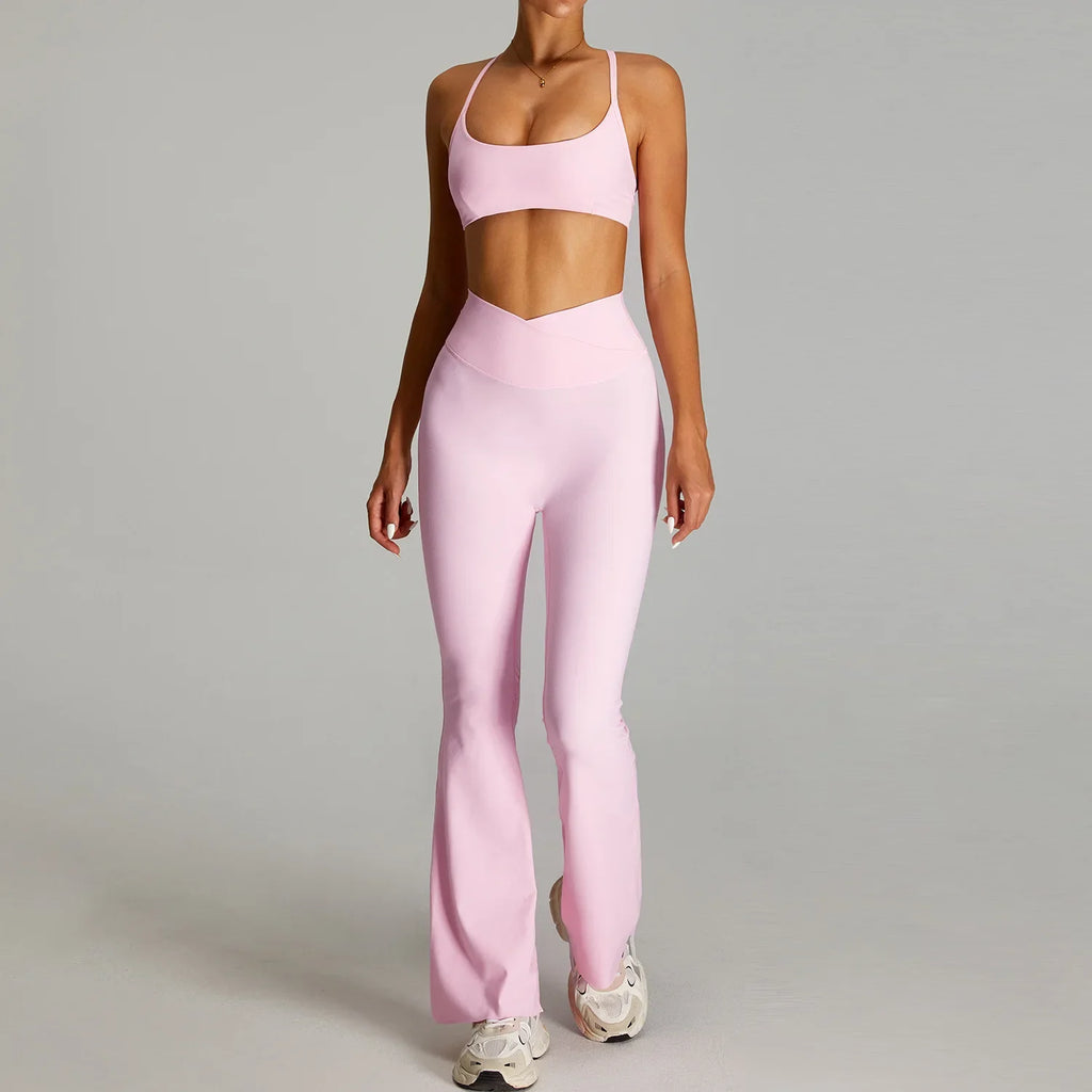 2025 New Women's High Waist Yoga Set - Seamless & Breathable 2-Piece Workout Outfit for Gym, Pilates & Running (+3 Colors)