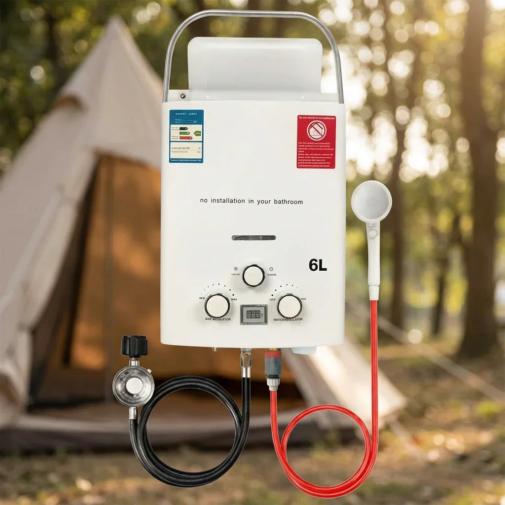 New Portable Gas Water Heater for RV Outdoor Camping Handheld Instant Hot Water Device