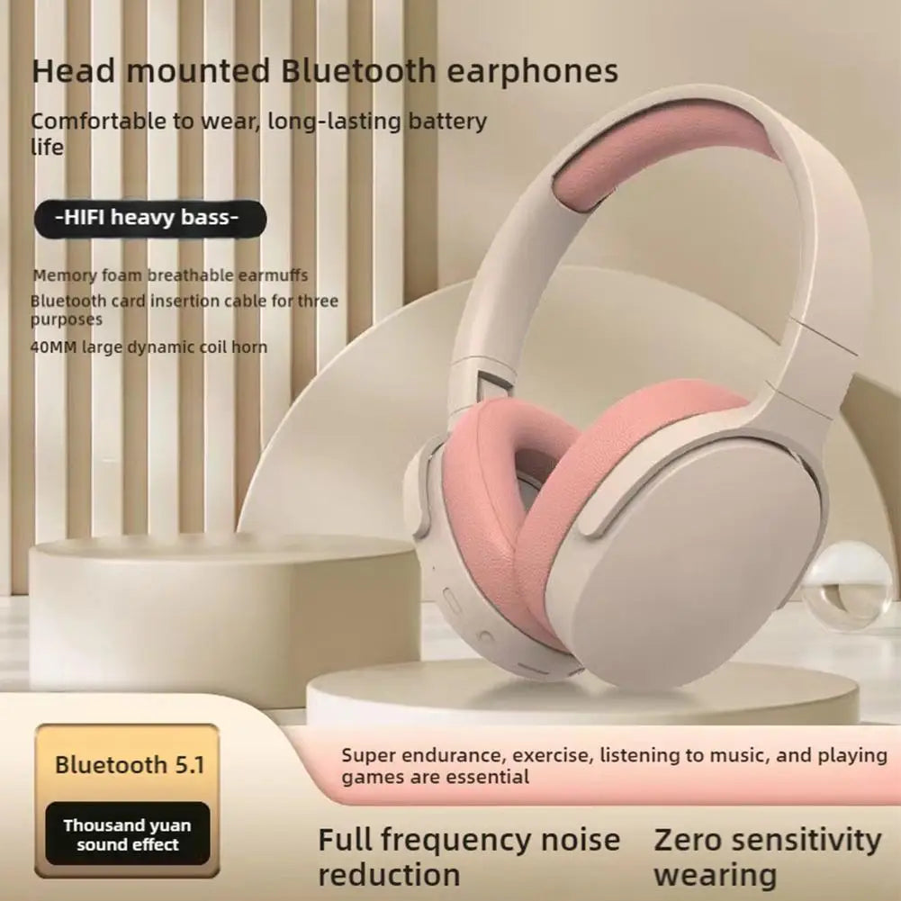 P2961 Head mounted Bluetooth Earphones, Wireless Comfort, Heavy Bass Earphones, Ultra Long Battery Life