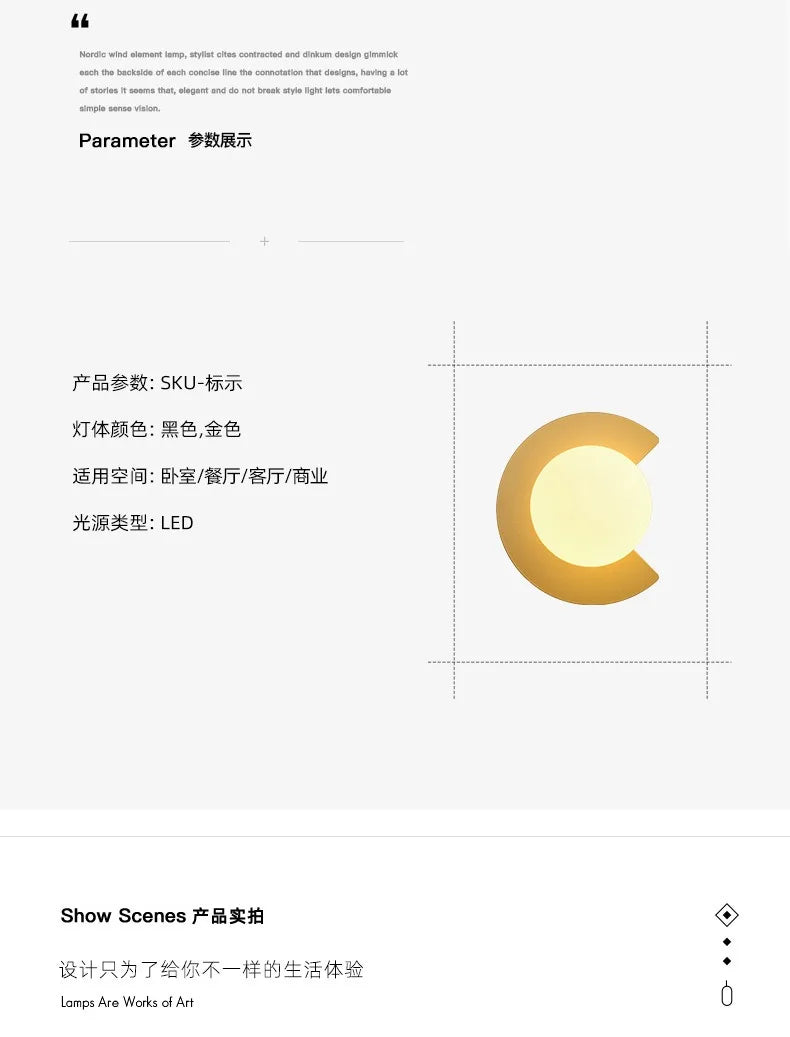 Bedside Wall Lamp for Bedroom Stairs Indoor LED Wall light Wall Sconce Home with G9 Light Bulb Living Room Gold Black Lighting