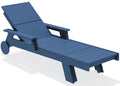 Oversized Outdoor Chaise Lounge HDPE Adjustable 5-Position Backrest Pool Patio Recliner, Customized