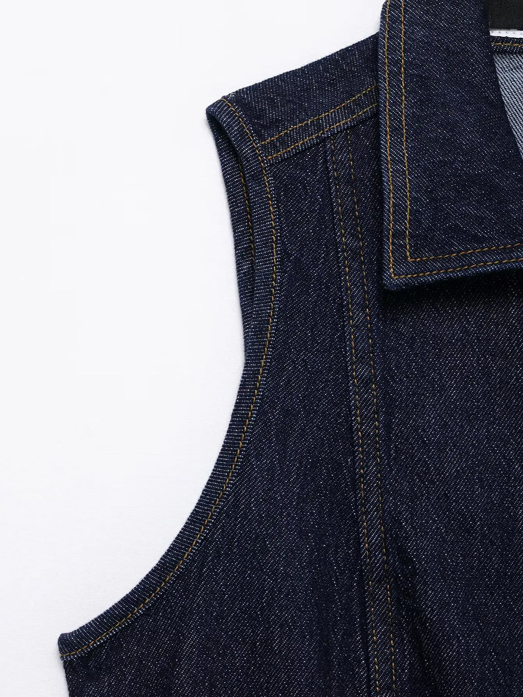 HH Women Turn-down Collar Single-breasted Sleeveless Denim Vest Top+High Waist Pocket Zipper Belt Flared Jeans 2 Piece Set