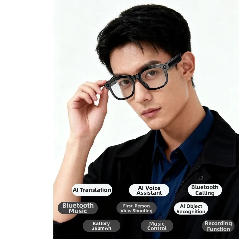 Real-time Translation AI Smart Glasses Wearable Tech 1080P Video Recording Smart AI Glasses AI Voice Waterproof