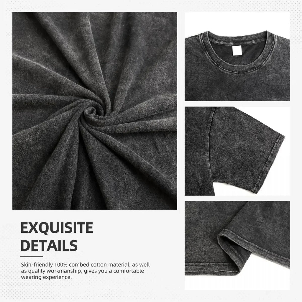 Outer Wilds Washed T-shirt New Model personality Clothes Oversized Unisex Vintage Loose Trendy Cotton Harajuku high quality soft