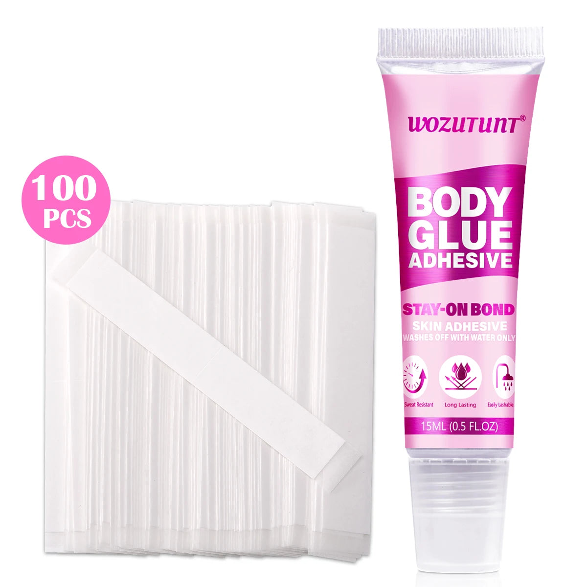 Multi-use Body Adhesive for Bond Wig Clothing Super Sticky Anti-Exposure Clothes Glue Invisible Stain-free Rollerball Skin Glue