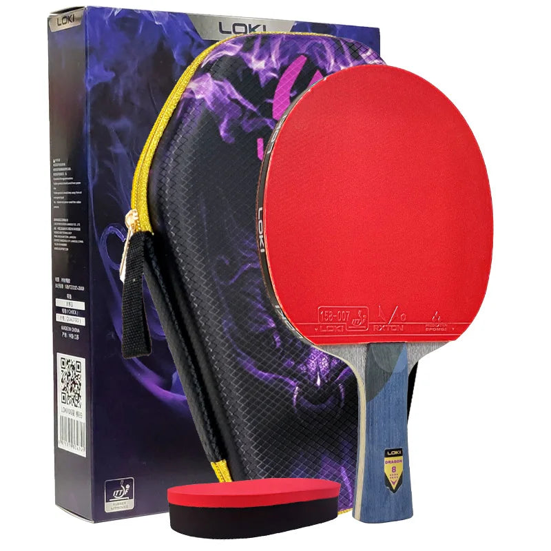 Original LOKI Table Tennis Racket Dragon Series Ping Pong Racket Paddle Bat Professional 6/7/8/9/10 Stars for All Level Players