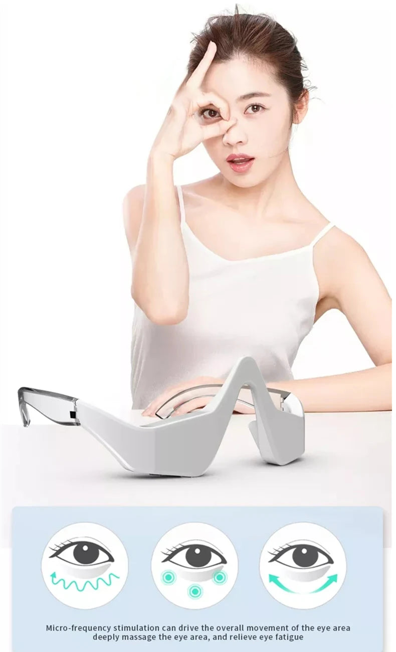 Beauty Device Eye Massager Relieves Eye Fatigue Eyes Massage Glasses Eye Fatigue Relief Massager Under-Eye Glasses Massager