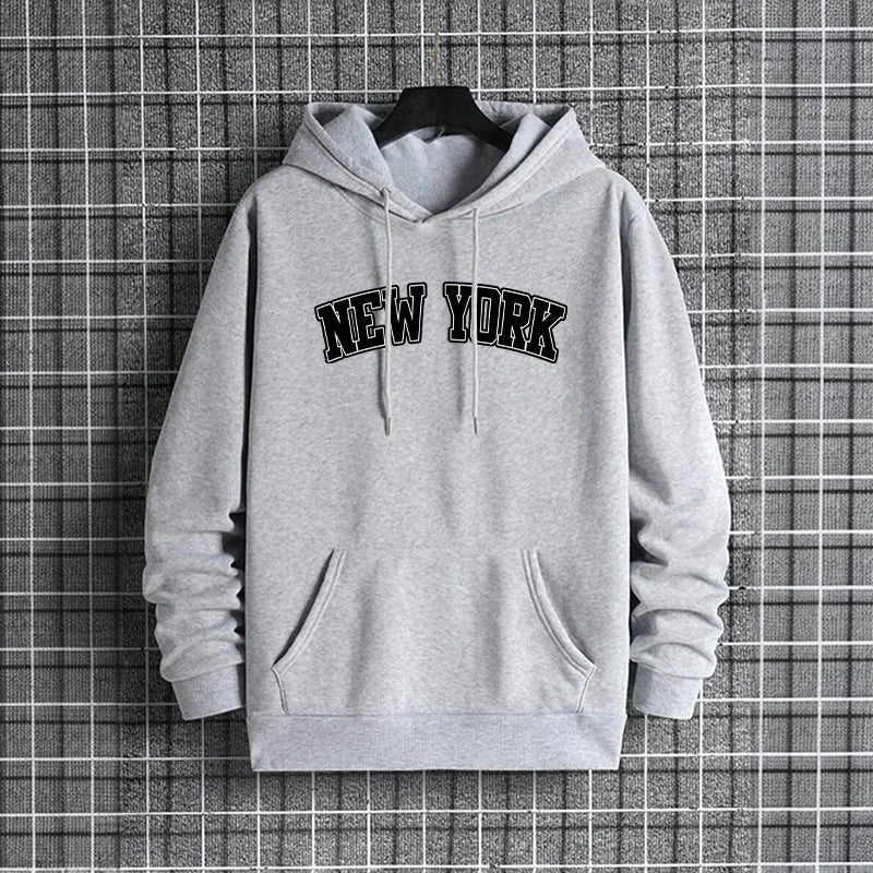 2025 New Arrival Men's Hoodie High Quality Hooded Long Sleeve Sweatshirt Autumn Winter City Vibes Fashion Casual Coat Streetwear