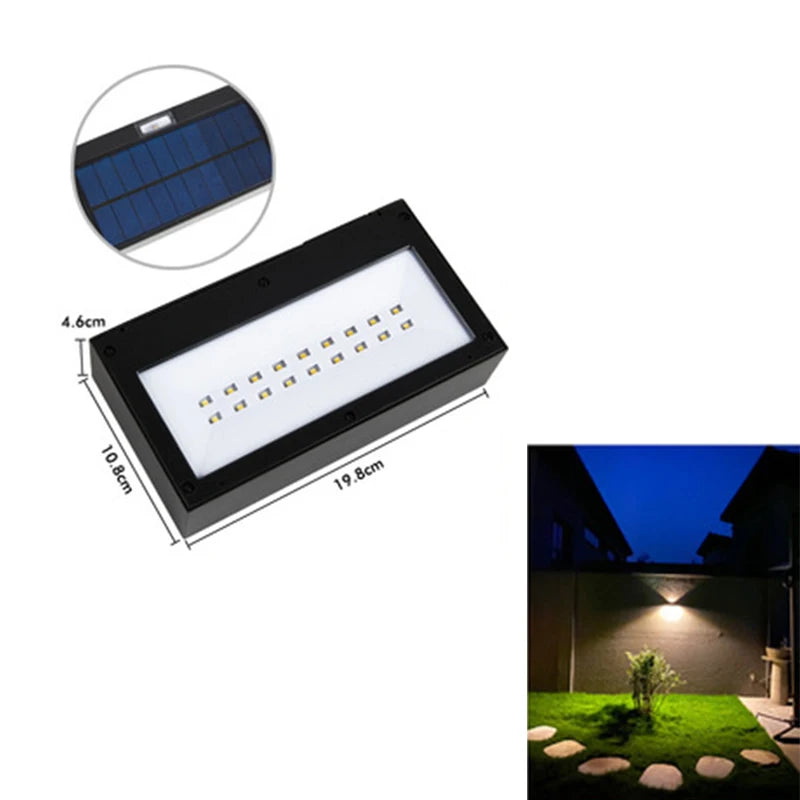 LED Outdoor Solar Wall Lights Waterproof Solar  Light Balcony Villa Doorway Courtyard Walled Lighting Fence Decor Solar Lamp