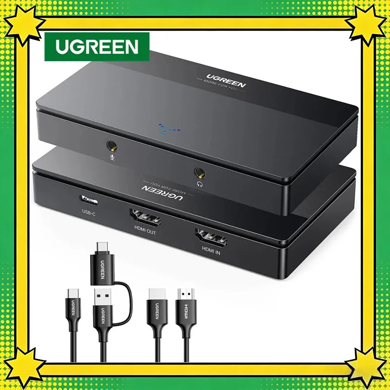 UGREEN CM630 Video Capture Card 4K/60Hz HDMI To USB-C HDMI Video Grabber Box for PC Computer Camera Live Stream Record Meeting