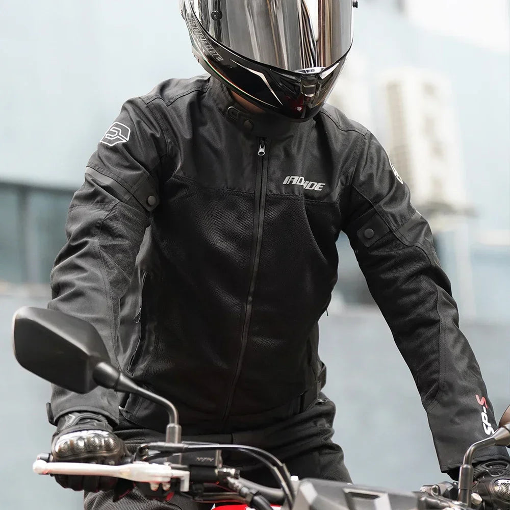 New Motorcycle Jackets Breathable Motorbike Riding Jackets Wear-Resistant Motocross Clothing Built-in Protective Gear