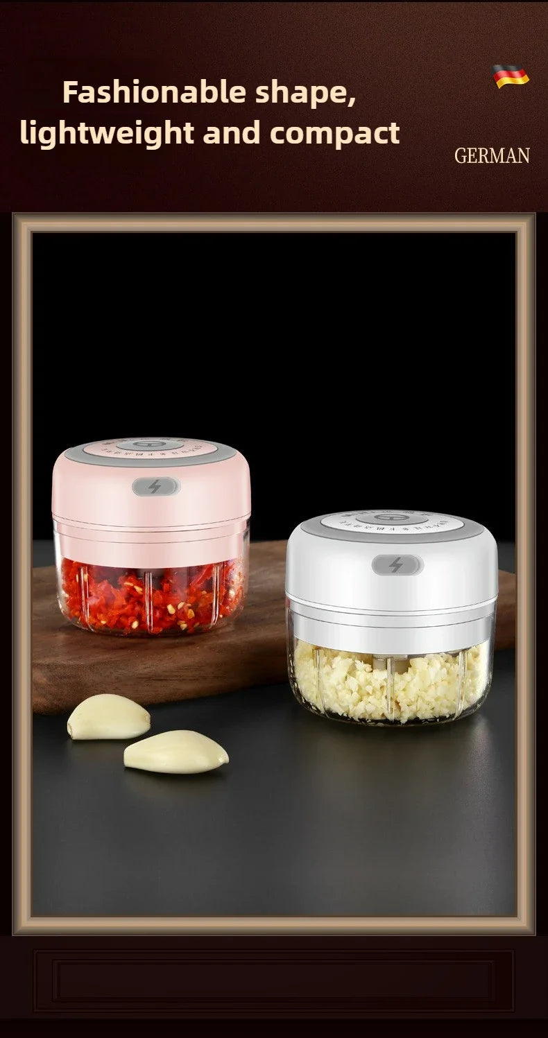 Electric Mini Garlic Chopper 100/250ML USB Vegetable Onion Chopper baby food processor Portable Small Food Processor