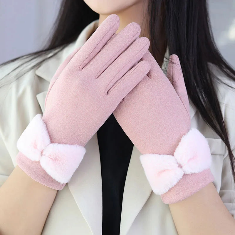 New Grace Fashion Lady Gloves Women Winter Vintage Touch Screen Driving Keep Warm Windproof Glove Mittens Dropshiping G072