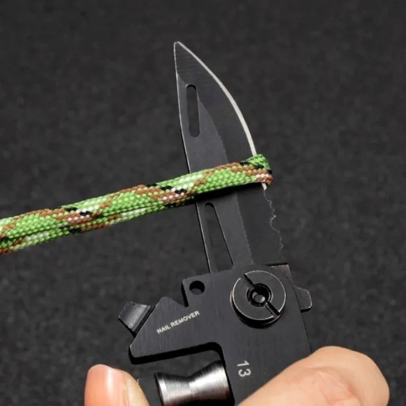 Multifunctional EDC Tool Card Folding Scissor Knife Outdoor Camping Gear
