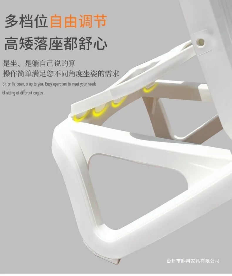 Outdoor swimming pool loungers swimming pool bed seaside plastic folding loungers bathhouse hot spring hotel water park loungers