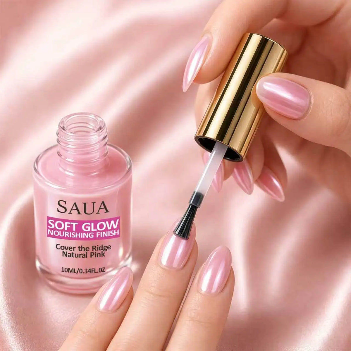 10ml Pink Nail Polish Can Create Shiny and Healthy Nails. It Is Convenient to Use and Can Be Dried Quickly Without Lighting