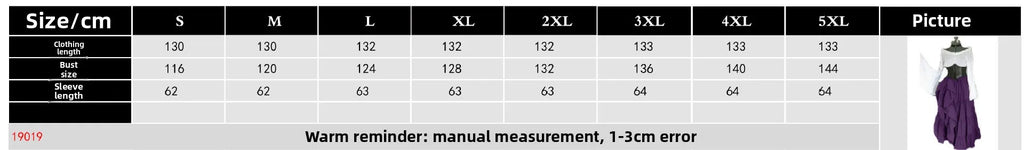 2025 New Party Long-sleeved Dress Women's Renaissance Medieval Clothing European and American