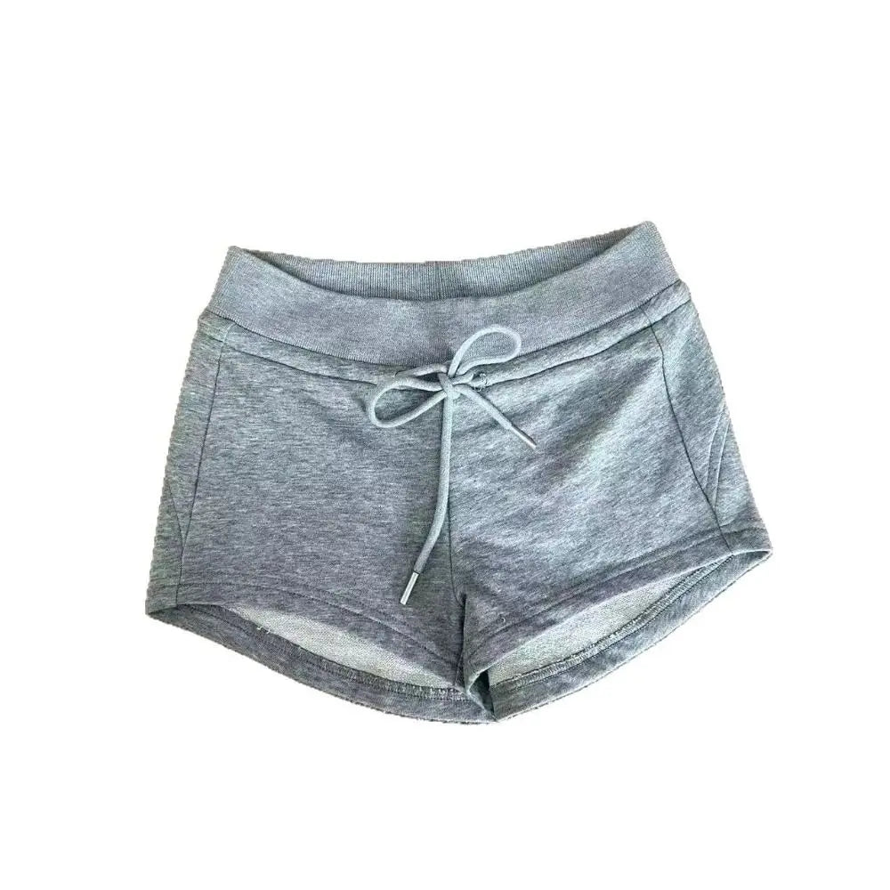 Drawstring High Waist Shorts Pajamas Pants Slim Fit Hot Woman Short Pants Trousers American Style Summer Casual Shorts