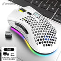 BM600 2.4G Wireless Mouse Lightweight Honeycomb Design Wireless Gaming Mouse RGB Backlight