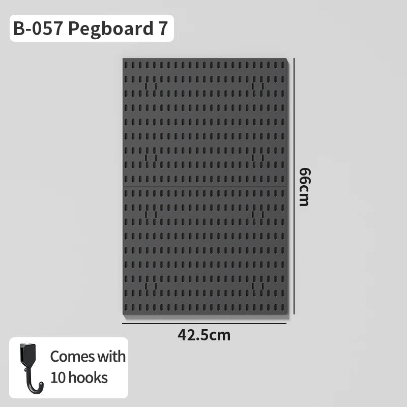 Study Room Pegboard with Shelves Tool Free Wall Grid Scratch Proof Easy to Install for Computer Desk Accessories
