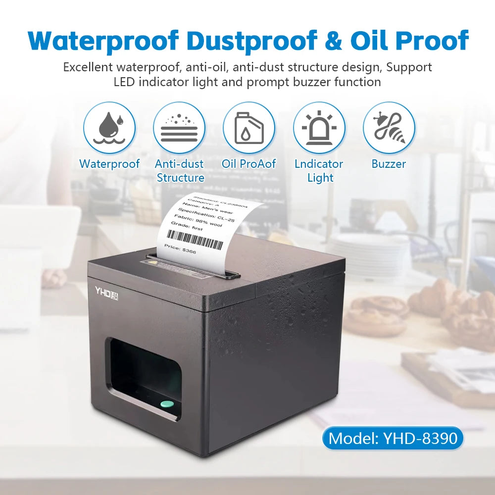 Thermal Receipt Printer CE ROHS Multi-Interface 80mm POS Thermal Ticket Printer with Auto Cutter