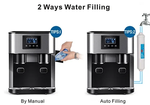 Commercial Home Electric Ice Cube Maker Machine Counter Top 3-in-1 Crushed Ice Buy for Household & Hotel Use