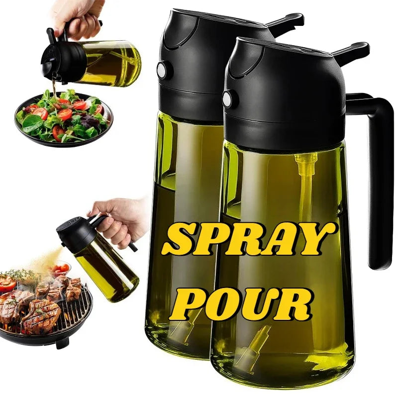 Oil Bottle Oil Spray for Cooking Household Kitchen Spray Olive Oil Barbecue Fat Control Food Grade Spray Pot Kitchen Gadgets