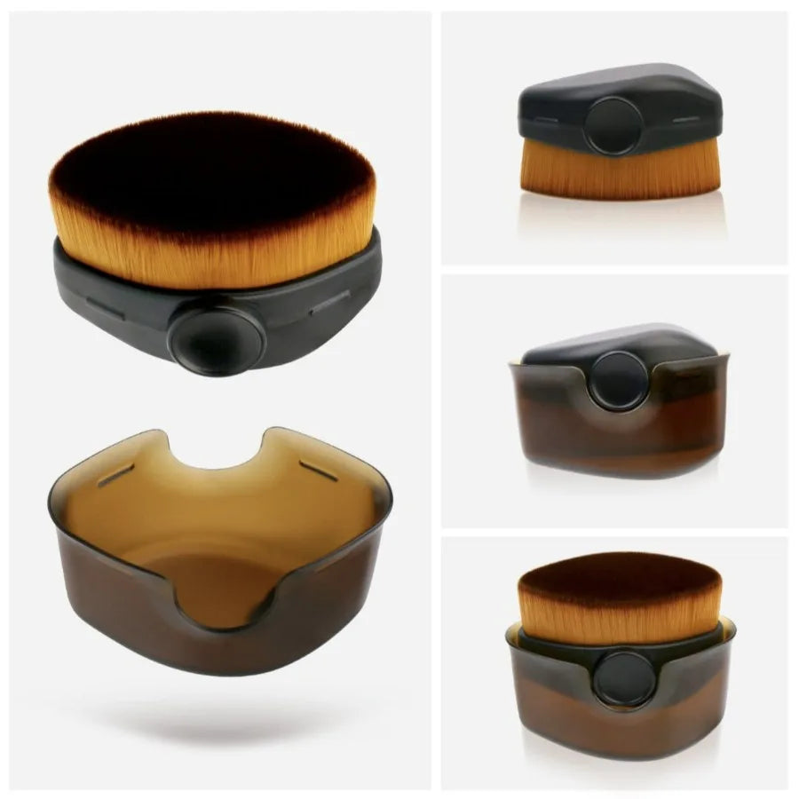 6-in-1 Makeup Brush, All-in-One Foundation Blush Powder Brush for Liquid Cream, Includes Travel Case, Face & Body