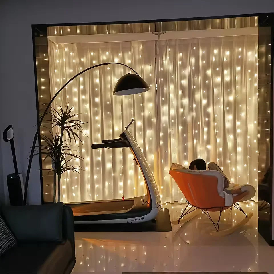 Window Led Curtain String Lights 8 Modes Light Fairy For Bedroom Usb Powered With Remote Control Party Wedding Decoration Gifts