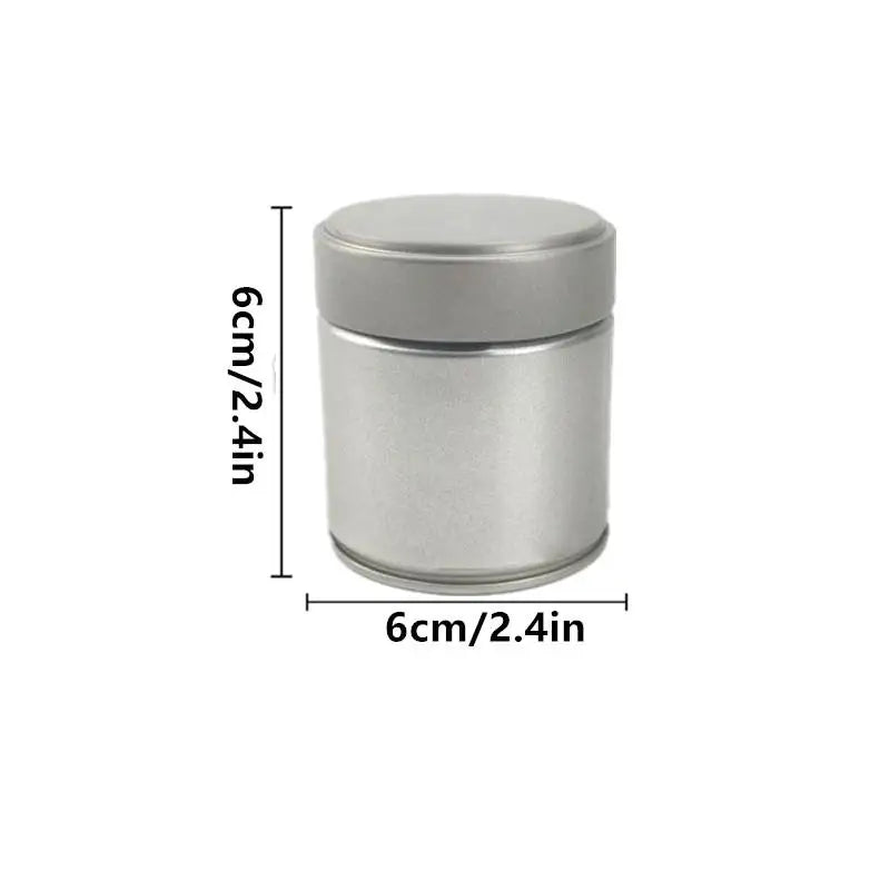 1 Pcs Portable Mini Matcha Powder Can Thick Tinplate Tea Sealed Jar Spice Storage Box Container Box Kitchen Gadgets Household